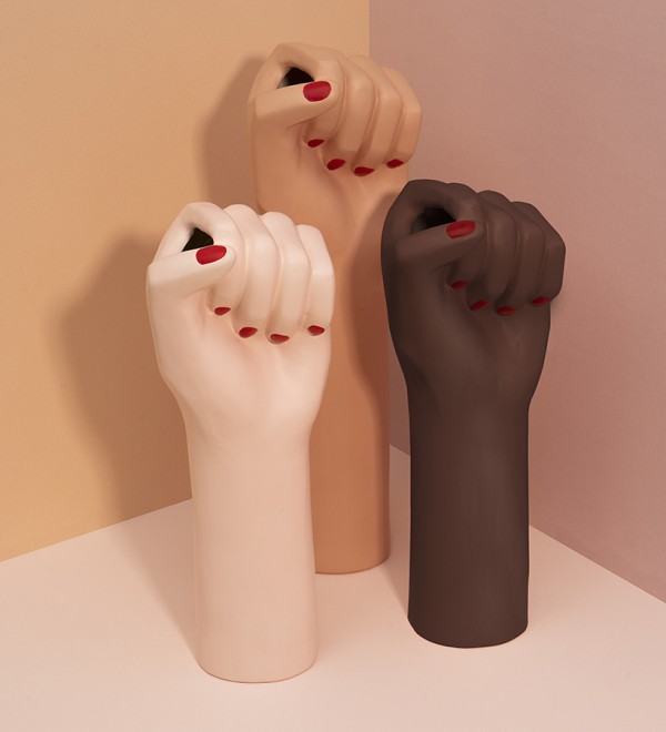 Ваза для цветов girl power, black, 27,1 см