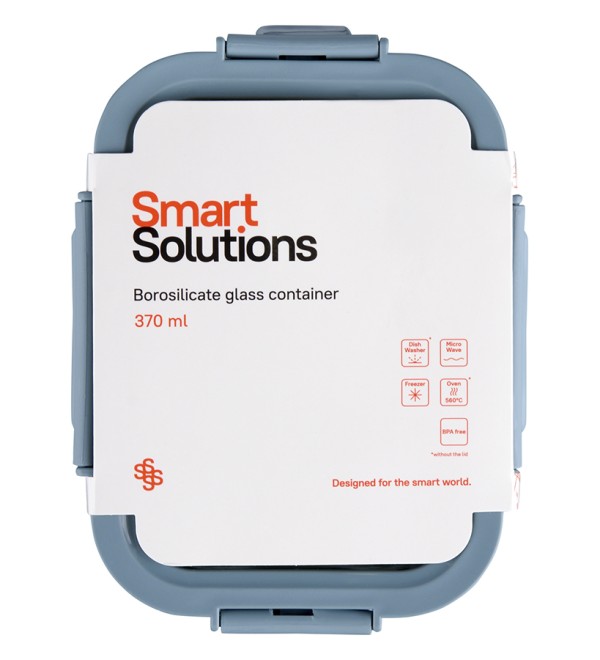Контейнер для запекания, хранения и переноски продуктов в чехле smart solutions, 370 мл, синий