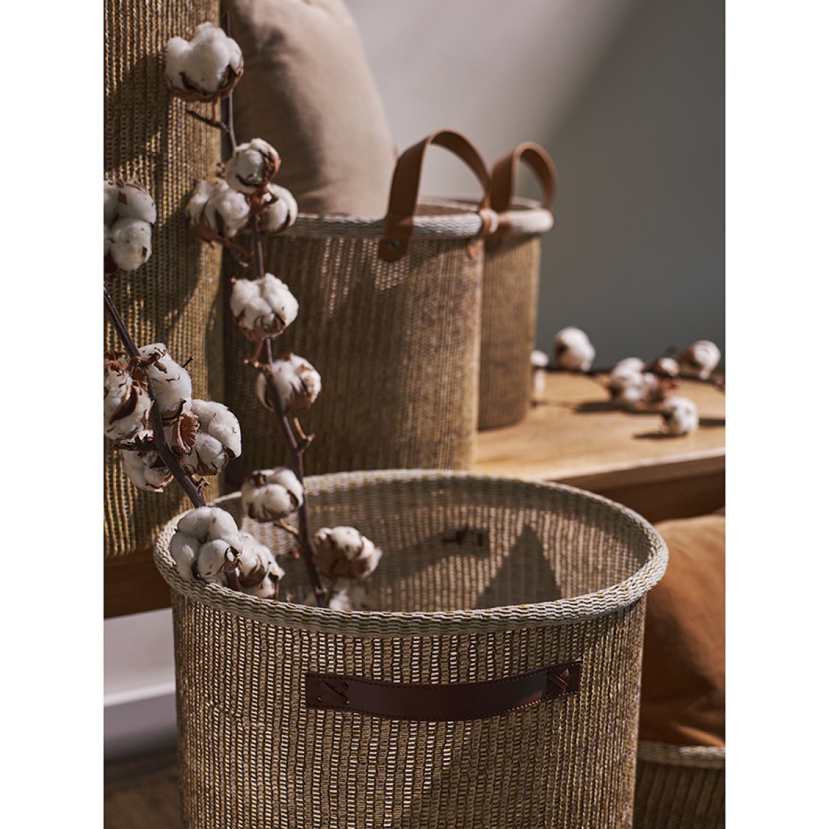 Корзина для хранения sustainable collection, D42х55 см, бежевая