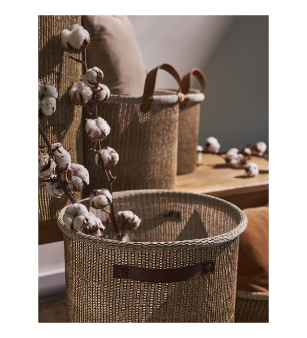 Корзина для хранения sustainable collection, D42х55 см, бежевая