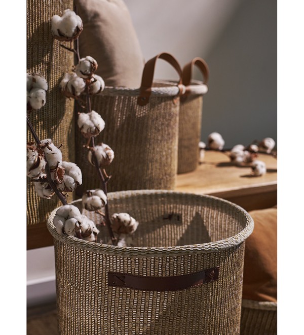 Корзина для хранения sustainable collection, D42х55 см, бежевая