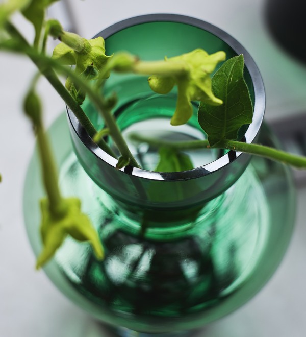 Ваза florum, 25 см, изумрудная