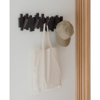 Вешалка настенная sticks, 49,3 см, эспрессо, 5 крючков