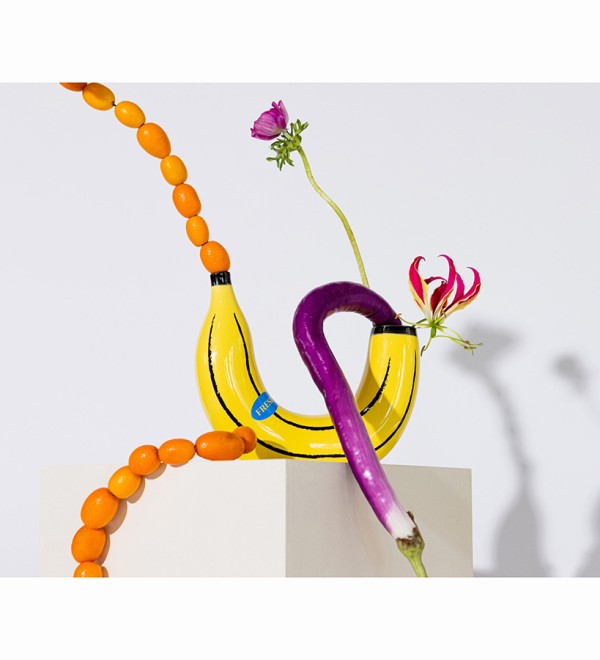 Ваза для цветов banana, 19 см, желтая