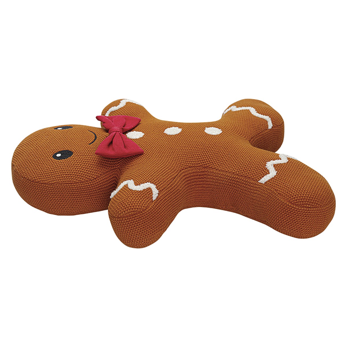 Подушка вязаная classy gingerbread из коллекции new year essential, 38х44 см