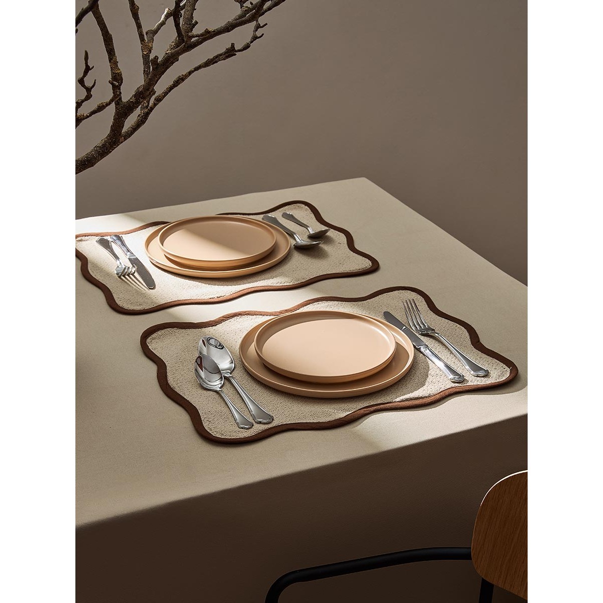 Салфетка под приборы desert waves из коллекции essential, 33х48 см