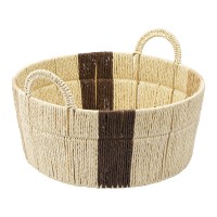 Корзина плетеная круглая bodhran chocolate из коллекции ethnic, размер s