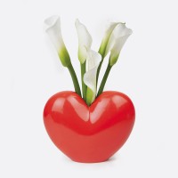Ваза для цветов love, 15,5 см, красная