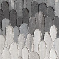 Панно декоративное с ручной росписью by feel, 140х70 см, черно-белое