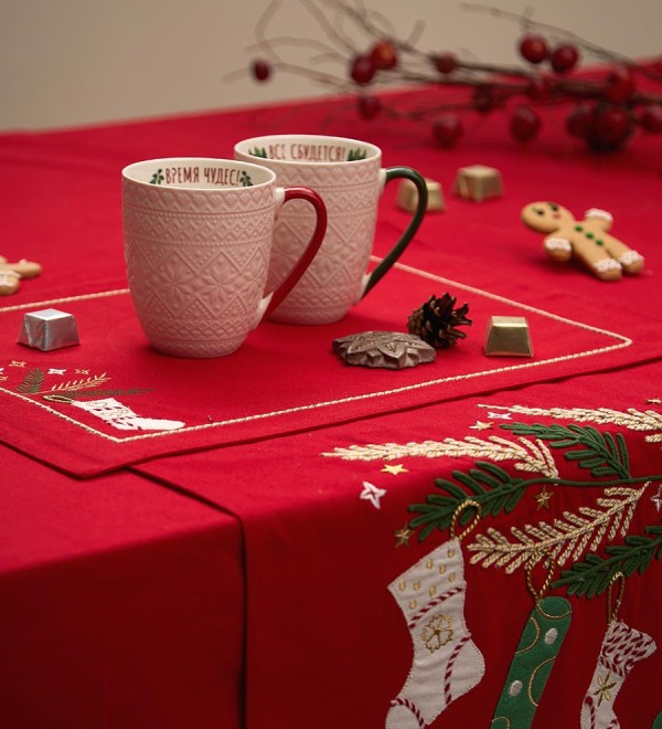 Салфетка под приборы winter wishes из коллекции new year essential, 33х48 см
