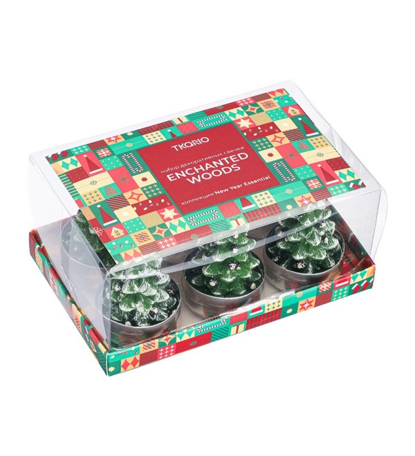 Набор декоративных свечей enchanted woods из коллекции new year essential, 6 шт.