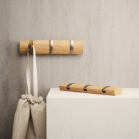 Вешалка настенная flip, 3 крючка, натуральное дерево