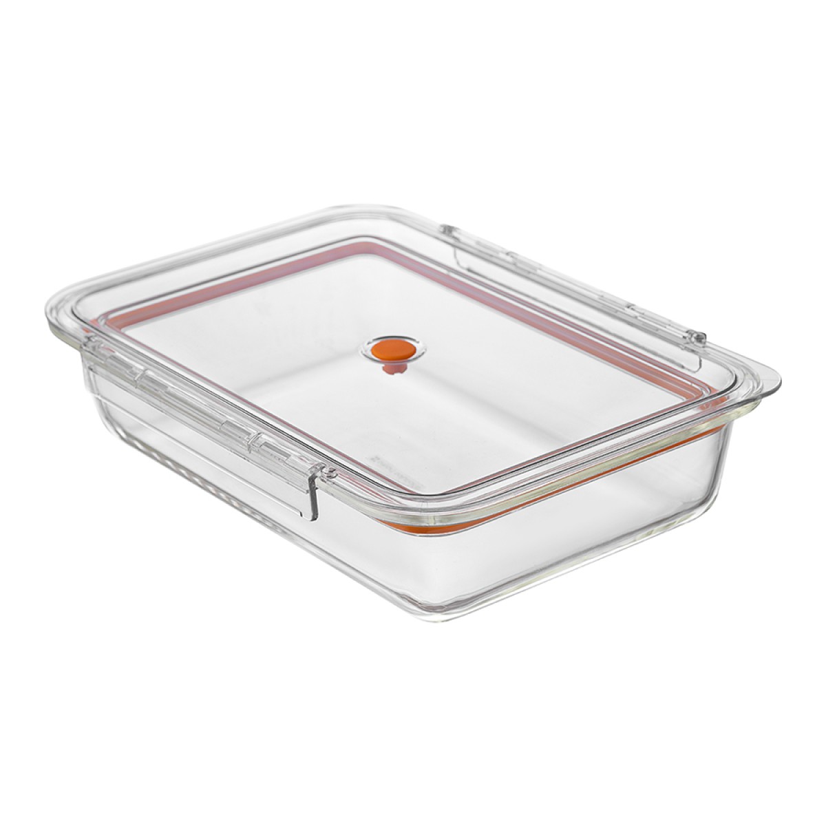 Контейнер для запекания и хранения click glass с крышкой, 2,4 л