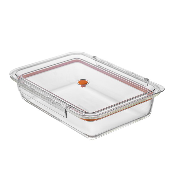 Контейнер для запекания и хранения click glass с крышкой, 2,4 л