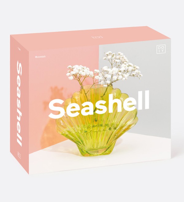 Ваза для цветов seashell, 18,5 см, зеленая
