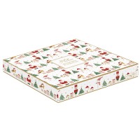 Набор десертных тарелок let it snow, santa & snowman, D16 см, 2 шт.