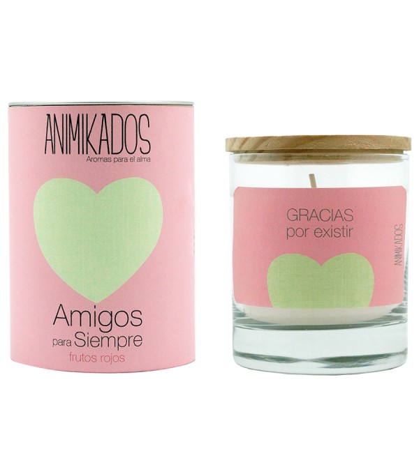 Свеча ароматическая animikados, friends for life, frutos rojos, 40 ч
