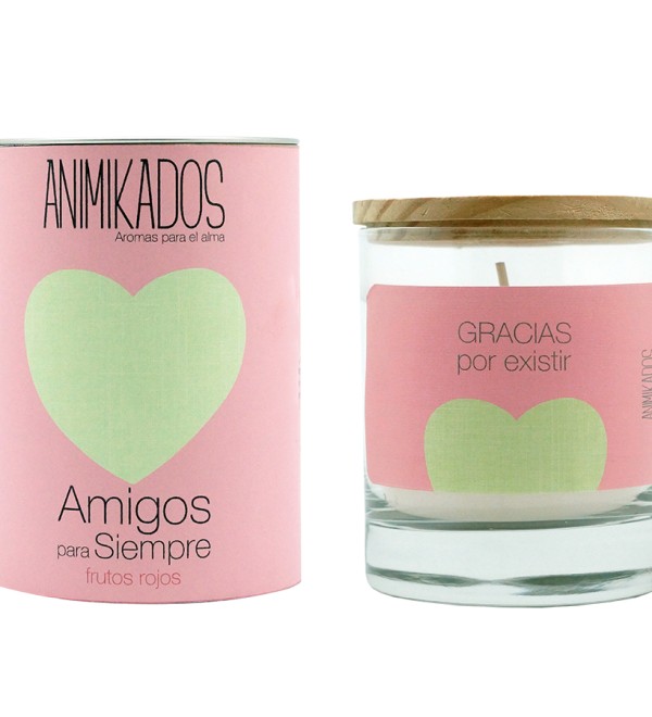 Свеча ароматическая animikados, friends for life, frutos rojos, 40 ч