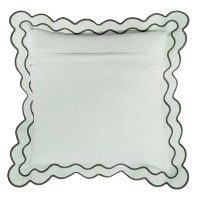 Чехол на подушку с контрастным кантом зеленого цвета из коллекции trendy ruffles, 40х40 см
