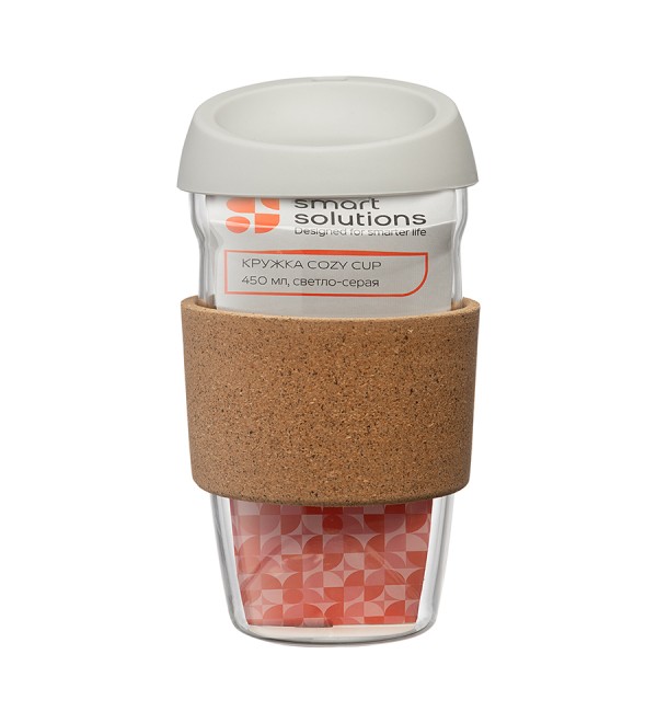Кружка cozy cup, 450 мл, светло-серая