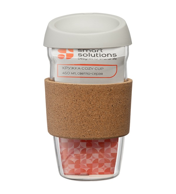 Кружка cozy cup, 450 мл, светло-серая