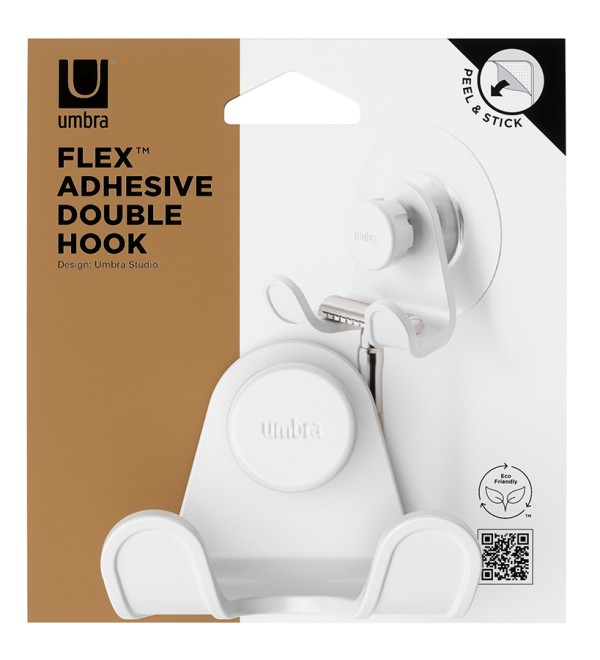 Крючок универсальный flex adhesive, белый