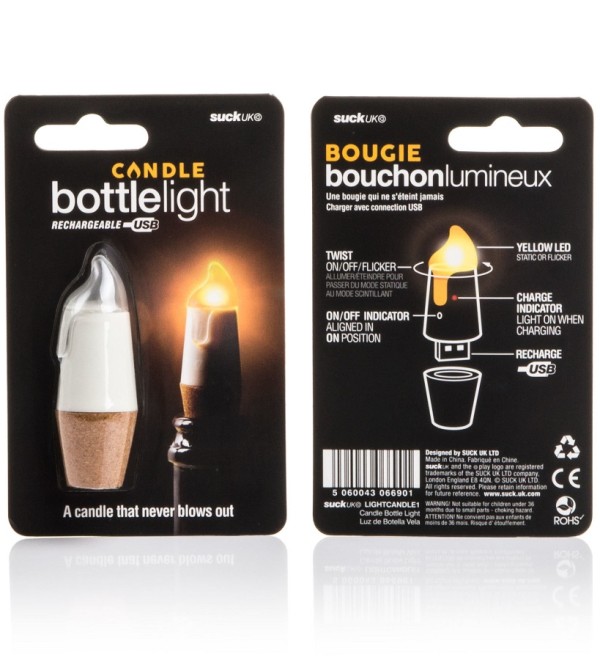 Пробка для бутылки bottlelight с подсветкой и usb