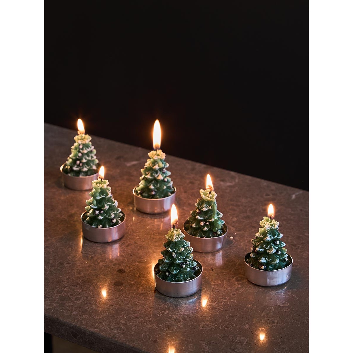 Набор декоративных свечей enchanted woods из коллекции new year essential, 6 шт.
