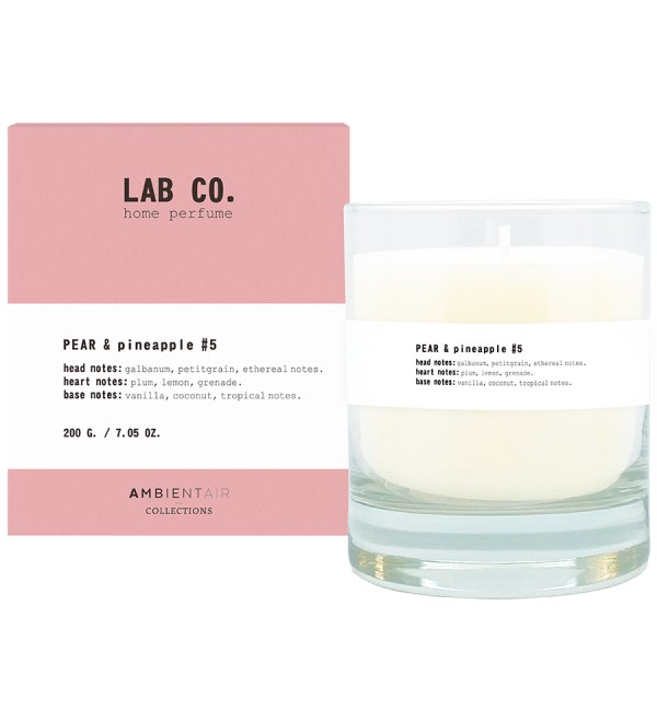 Свеча ароматическая lab co, pear&pineapple, 40 ч