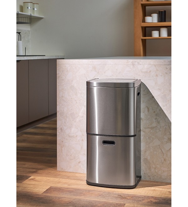 Контейнер мусорный с 2-мя отделениями smart bin, сенсорный, 60 л