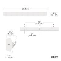 Вешалка настенная flip, 81 см, 8 крючков, белая