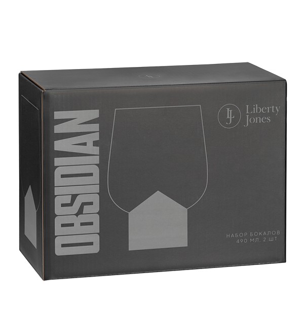 Набор бокалов obsidian, 490 мл, 2 шт.