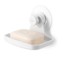 Мыльница для душа настенная flex adhesive, белая