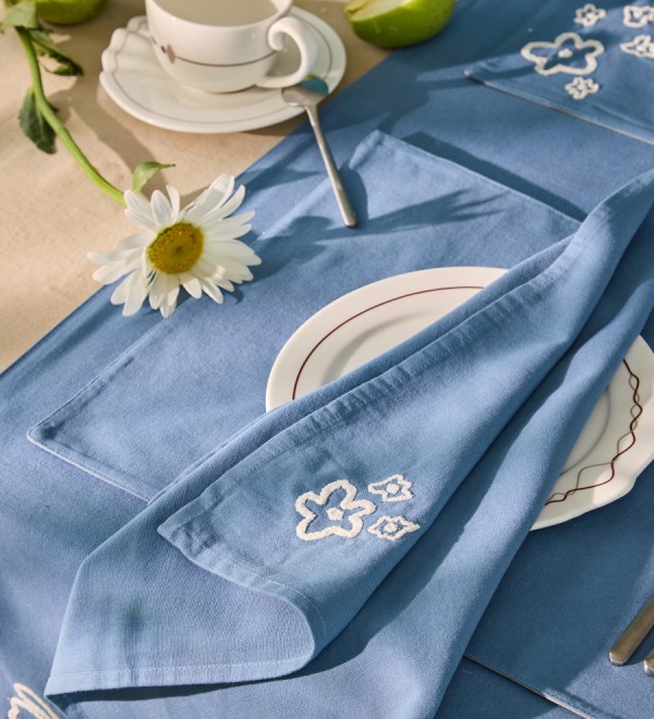 Салфетка сервировочная Незабудки из коллекции ethnic, 45х45 см