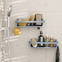 Органайзер для душа flex adhesive, голубой