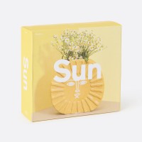 Ваза для цветов sun, 18 см, желтая