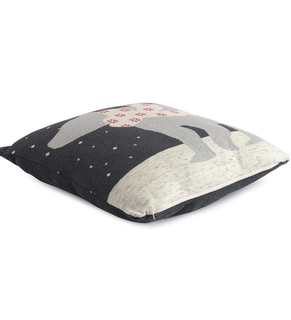 Подушка вязаная с новогодним рисунком polar bear из коллекции new year essential, 45х45 см