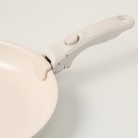 Сковорода с крышкой и съемной ручкой smart ceramic, D24 см