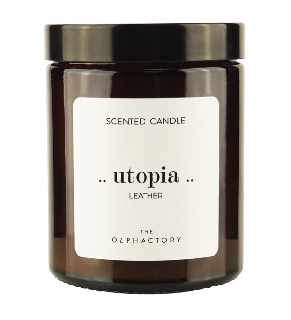 Свеча ароматическая the olphactory, utopia, leather, 30 ч