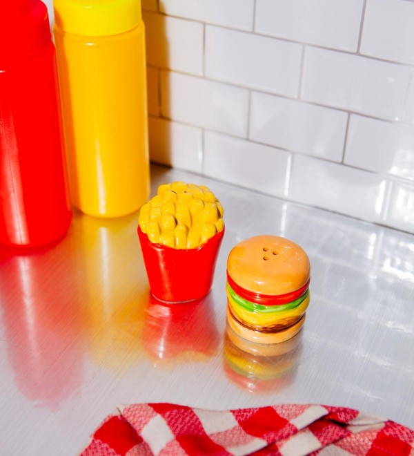 Набор из солонки и перечницы fast food, burger & f