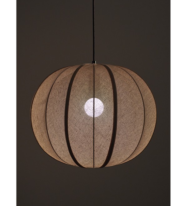 Светильник подвесной texture rib, D48 см, бежевый