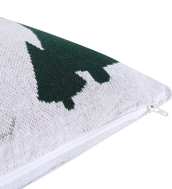 Подушка вязаная с новогодним рисунком let's ski из коллекции new year essential, 45x45 см