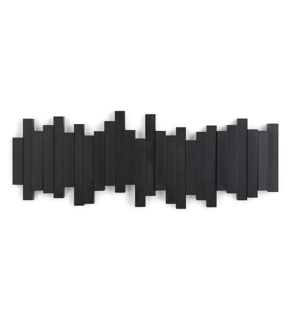 Вешалка настенная sticks, 49,3 см, черная, 5 крючков