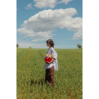 Ваза для цветов love, 15,5 см, красная