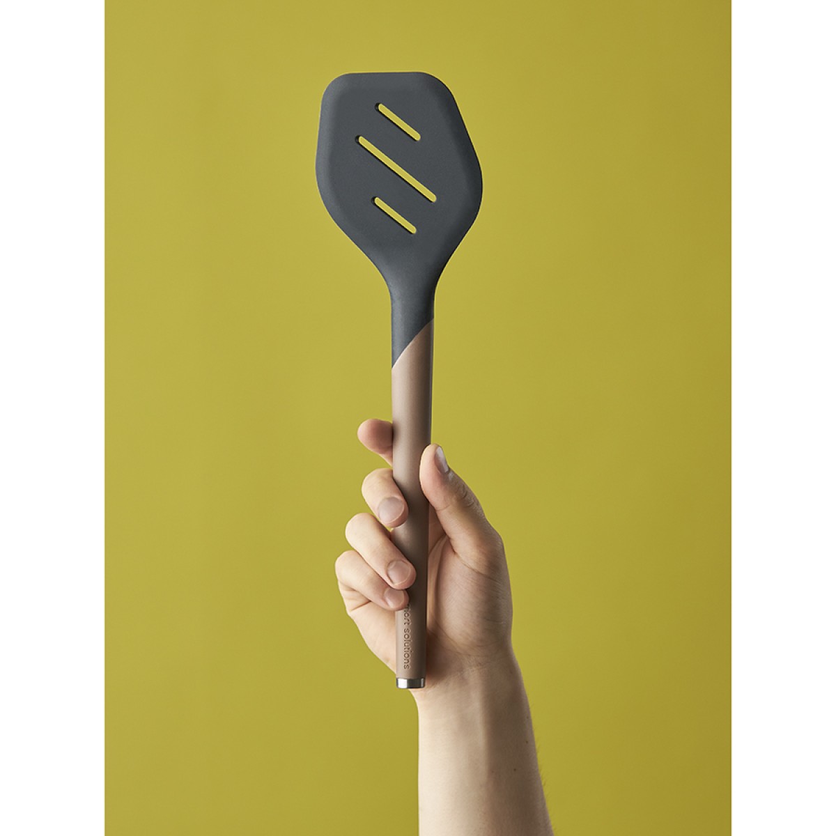 Лопатка с прорезями smartchef, 32 см, капучино-графит