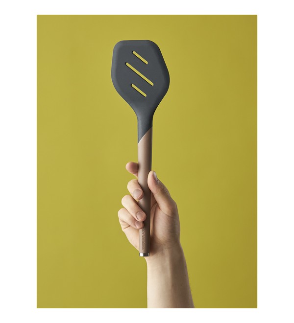 Лопатка с прорезями smartchef, 32 см, капучино-графит