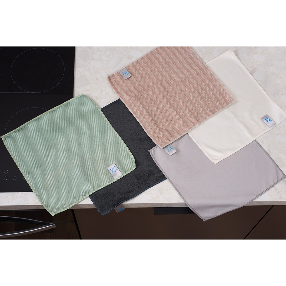Набор салфеток для комплексной уборки из микрофибры cozy clean, 5 шт.