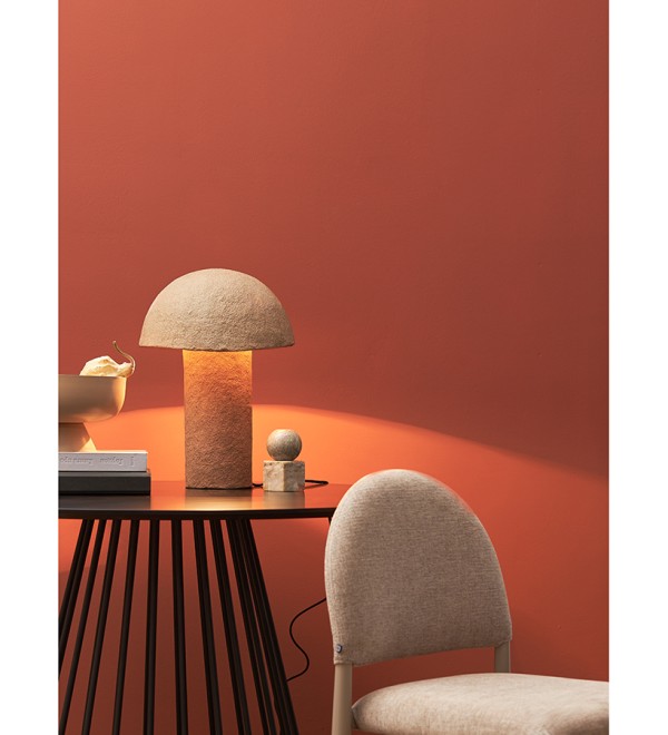 Лампа настольная texture sleek, D32х42 см, бежевая