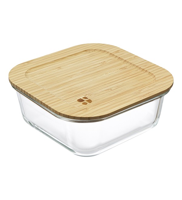 Контейнер для запекания и хранения eco store с крышкой из бамбука, 1100 мл