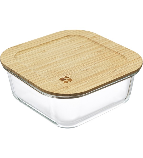 Контейнер для запекания и хранения eco store с крышкой из бамбука, 1100 мл